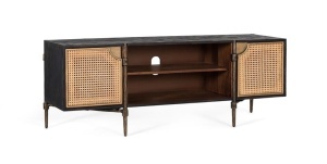 Comoda TV maro/neagra din lemn 150 cm Skop Giner y Colomer