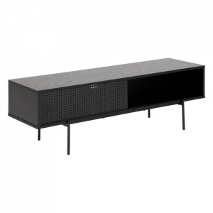 Comoda TV neagra din metal 140 cm Angus Quiet Object