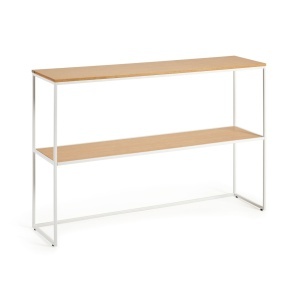 Consola alba/maro din lemn 120 cm Yoana Kave Home