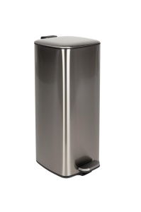 Cos de gunoi argintiu din metal 30 L Mark Zuiver