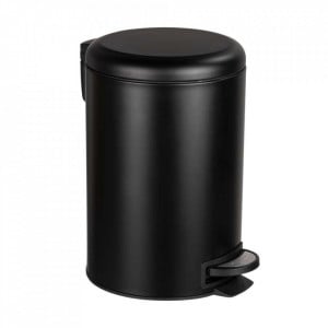 Cos de gunoi negru din metal 12 L Leman Wenko
