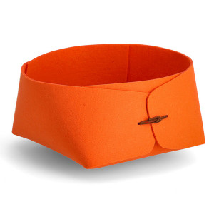 Cos depozitare portocaliu din textil Zanny Zeller