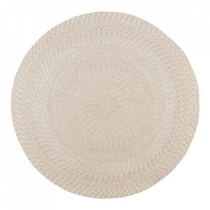 Covor bej nisipiu din fibre sintetice 120 cm Menorca House Nordic