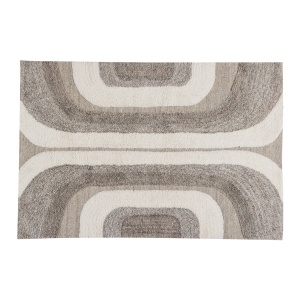 Covor gri/alb din fibre naturale 170x240 cm Moro Woood