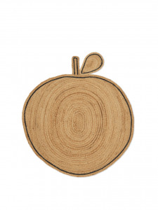 Covor maro din fibre naturale 110x120 cm Apple Ferm Living