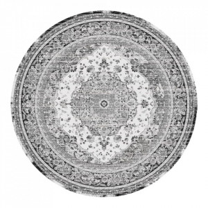 Covor negru/alb din fibre sintetice 200 cm Havana House Nordic