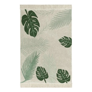 Covor pentru copii verde/crem din bumbac 140x200 cm Tropical Lorena Canals