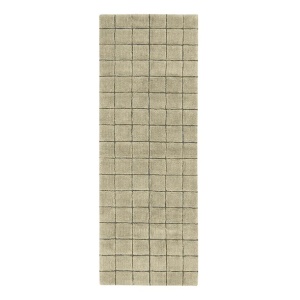 Covor pentru copii verde muschi/gri din fibre naturale 80x230 cm Mosaic Lorena Canals