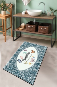 Covoras de baie multicolor din fibre sintetice 70x120 cm Calling The Home Collection