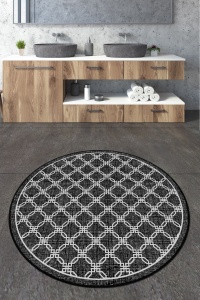 Covoras de baie multicolor din fibre sintetice 80 cm Chain The Home Collection