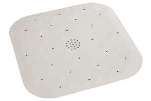 Covoras pentru cabina de dus bej din fibre sintetice 45x45 cm Clean Wenko