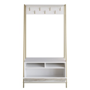 Cuier cu suport incaltaminte alb Devin The Home Collection