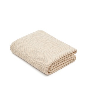 Cuvertura bej din bumbac 240x260 cm Senara Kave Home