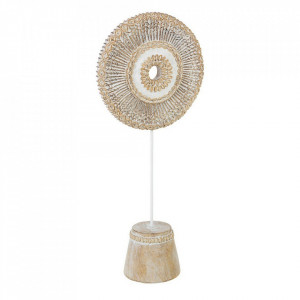 Decoratiune bej din fibre sintetice 56 cm Yoma Rosette Bizzotto