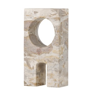 Decoratiune crem din marmura 20 cm Aoxi Bloomingville