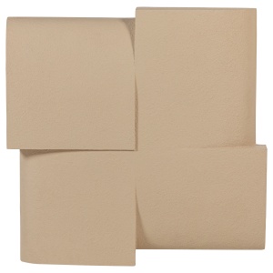 Decoratiune de perete bej nisipiu din metal 86x86 cm Tide Woood