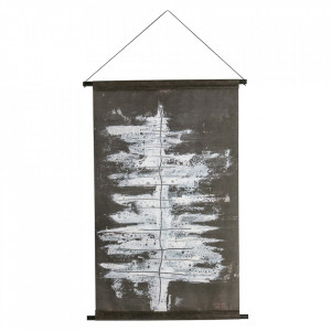 Decoratiune de perete din catifea si lemn de pin 65x104 cm Winter BePureHome