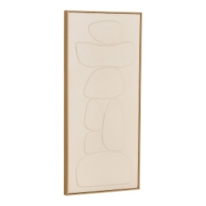 Decoratiune de perete din fibre sintetice crem 60x120 cm Victoria 2 House Nordic