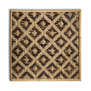 Decoratiune de perete maro din bambus100x100 cm Ives Vical Home