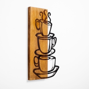 Decoratiune de perete maro/neagra din metal 34x58 cm MA-296 The Home Collection