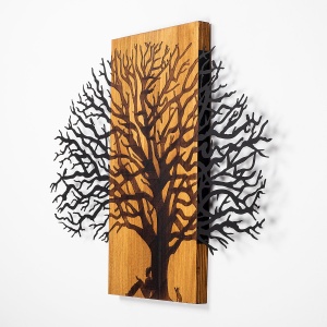 Decoratiune de perete maro/neagra din metal 58x75 cm MA-307 The Home Collection