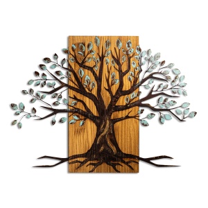Decoratiune de perete maro/neagra din metal 58x80 cm Willow The Home Collection