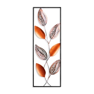 Decoratiune de perete multicolora din metal 32x90 cm Leaf 3 The Home Collection