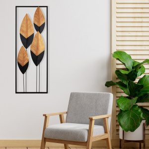 Decoratiune de perete multicolora din metal 32x90 cm Staya The Home Collection
