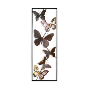 Decoratiune de perete multicolora din metal 32x90 cm Tavus 2 The Home Collection