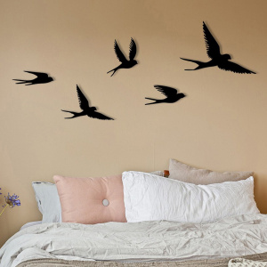 Decoratiune de perete neagra din metal Skyer The Home Collection