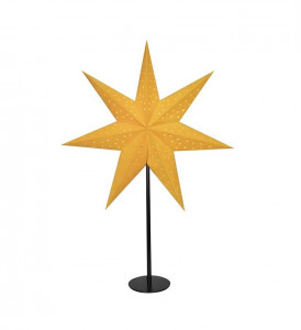 Decoratiune luminoasa galbena/neagra din metal si hartie Clara Star Markslojd