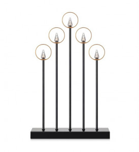 Decoratiune luminoasa neagra/aurie din metal cu 5 becuri Gabriel Black Markslojd