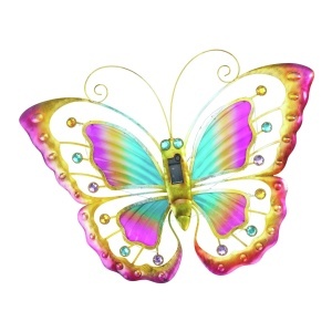 Decoratiune luminoasa pentru exterior multicolora din metal 3 cm Butterfly Wenko