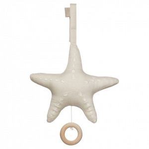 Decoratiune muzicala suspendabila din bumbac pentru copii Starfish Light Sand Cam Cam