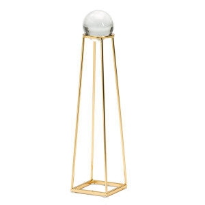 Decoratiune transparenta/aurie din metal 35 cm Erith Thai Natura
