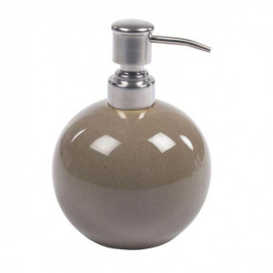 Dispenser sapun lichid maro din ceramica si inox 11x15 cm Berdolina Kave Home