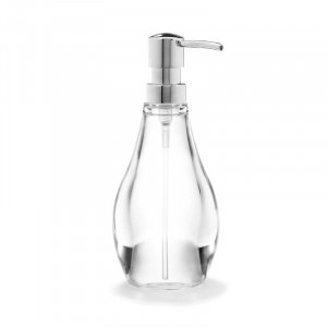 Dispenser sapun transparent din plastic 280 ml Droplet Umbra