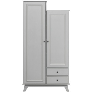 Dulap gri din lemn 190 cm Lily Two Woood