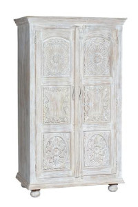 Dulap maro/alb din lemn 200 cm Zuni Giner y Colomer