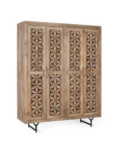 Dulap maro din lemn 180 cm Mysore Giner y Colomer