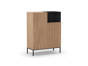 Dulap maro/negru din metal 120 cm Cailin The Home Collection