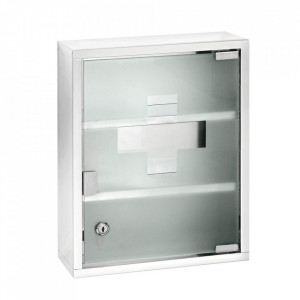 Dulap pentru medicamente argintiu din metal 40 cm Mina Wenko