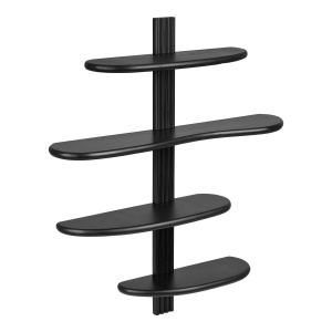 Etajera de perete din lemn negru 88 cm Aliano House Nordic
