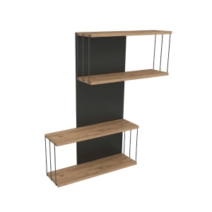 Etajera de perete gri/maro 96 cm Cambel The Home Collection