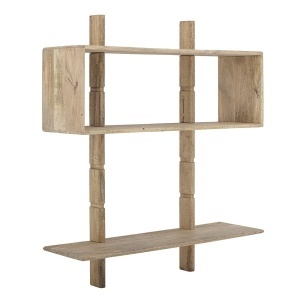 Etajera de perete maro din lemn 111 cm Millian Creative Collection