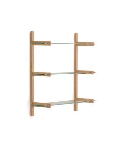 Etajera de perete maro/transparenta din lemn 98 cm Sitra Kave Home