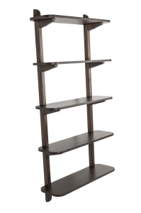 Etajera maro din lemn 160 cm Hogar Walnut Zuiver