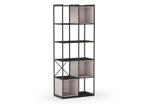 Etajera neagra/crem din metal 179 cm Anya Med The Home Collection