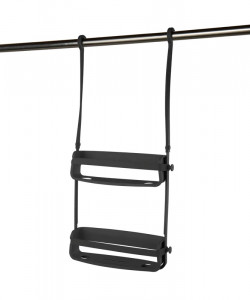 Etajera pentru baie neagra din plastic 65 cm Flex Umbra