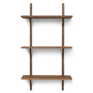 Etajera pentru perete maro din lemn 102 cm Sector Triple Ferm Living